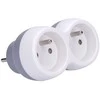 Solight hub, 2x 10A, baltas-pilkas