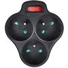 Solight hub, 3 x 10A, juodas, switch
