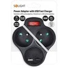 Solight hub with USB A+C fast charger 20W PD, 2 x 10A, juodas, switch