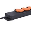 Solight ilgintuvas IP44, 3 lizdai, guminis laidas, lauko, 5m