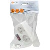 Solight socket, 2x 10A, baltas, switch