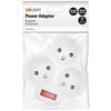 Solight socket, 3 x 10A, baltas, switch
