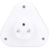 Solight socket, 3x 10A, triangle, baltas