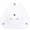 „Solight“ lizdas, 3x 10A, trikampis, baltas