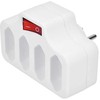 Solight socket, 4 x 2,5A, baltas, switch