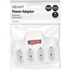 Solight socket, 4 x 2,5A, baltas, switch