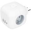 „Solight Cube“ maitinimo lizdas, 3x 16A + USB A+C, baltas, įjungimo/išjungimo jungiklis