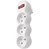 Solight lizdas su atrama, 3 x 10A, baltas, jungiklis