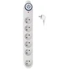 Solight surge protector, 150J, 6 sockets, 1,5m, baltas