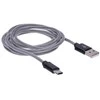 „Solight“ USB-C laidas, USB 2.0 A jungtis - USB-C 3.1 jungtis, silikoninis, 2 m