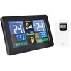 Orų stotelė Solight Solight TE81 orų stotis, ypač didelis spalvotas LCD, temperatūra, drėgmė, slėgis, RCC, USB įkrovimas, juodas