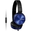 Laidinės ausinės Sony MDR-ZX310AP, juodos/mėlynos spalvos