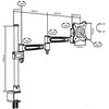 Laikiklis Sunne | Desk Mount | Turn, Tilt | Juodas/Sidabrinis