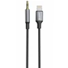 AV adapteris „Swissten Audio“ tekstilinis „Lightning“ - 3,5 mm lizdo kabelis 1,5 m