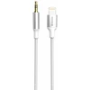 SWISSTEN TEXTILE Garso adapteris Lightning - 3,5 mm lizdas 1,5 m baltas