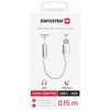 „Swissten Textile“ USB-C į 3,5 mm lizdą jungiantis garso adapteris, 15 cm