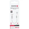 AV adapteris „Swissten“ tekstilinis „Lightning“ į 3,5 mm lizdą, 15 cm