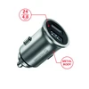 „Swissten“ ekologiškas metalinis aukščiausios kokybės automobilinis įkroviklis, 2 x USB, 4,8 A