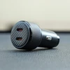 Įkroviklis Swissten PD 2x USB-C automobilinis įkroviklis 50W su USB-C - USB-C laidas 1m