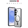 SWISSTEN skaidrus želė MagStick metalinis dėklas, skirtas Samsung Galaxy S26 PLUS 5G, juodas