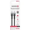 „Swissten TB3“ ir „TB4“ / USB 4.0 / 8K@60Hz / 40 Gb/s / 240 W USB-C duomenų ir vaizdo kabelis 1,5 m