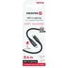 „Swissten“ minkštas silikoninis USB-C - „Lightning“ 30 W duomenų ir įkrovimo laidas, 0,4 m
