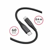 „Swissten“ minkštas silikoninis USB-C – USB-C 60W laidas, 0,4 m