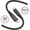 „Swissten“ minkštas silikoninis USB-C - „Lightning“ 30 W duomenų ir įkrovimo laidas, 0,4 m