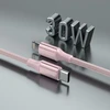 SWISSTEN TEXTILE II duomenų kabelis USB-C – žaibiškas 1,5 m rožinis