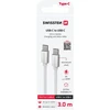Swissten Swissten Textile Universal Quick Charge 3.1 USB-C / USB-C duomenų ir įkrovimo laidas 3m sidabrinis