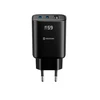 Įkroviklis Swissten Swissten Edge Travel Charger Edge GaN 2x USB-C PD 65W + 1x USB-A 18W QC Juodas