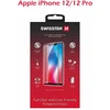 „Swissten“ grūdinto stiklo ekrano apsauga, skirta „Apple iPhone 12/12 PRO“, juoda, tinkanti dėklams ir spalvotam rėmeliui.