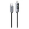„Swissten“ LCD kabelis USB-C / „Lightning“ 1 m