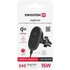„Swissten“ magnetinis automobilinis laikiklis „MagRide“ su belaidžiu įkrovikliu „Qi2 15W“ (suderinamas su „MagSafe“)