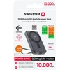 „Swissten Qi2 MagSafe“ išorinė baterija, 15 W, su integruotu USB-C laidu, 10000 mAh