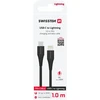 Swissten USB-C - Lightning 1.0m juoda