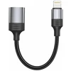 SWISSTEN TEXTILE OTG adaptér Lightning (M) na USB-A (F) 0.13m juoda