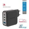 „Swissten“ kelioninis įkroviklis GaN 3x USB-C PD 100W / USB-A 18W QC