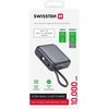 „Swissten“ išorinė baterija 10000 mAh su integruotais USB-C ir „Lightning“ laidais