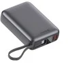 „Swissten“ išorinė baterija 20000 mAh 45 W su integruotu USB-C laidu