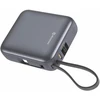 Powerbank Swissten Swissten SPACE Power Bank Universal External Baterija Built-in USB-C Cable 35W / 10000 mAh Sidabrinis