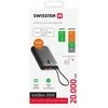 „Swissten Voltbox“ 35 W išorinė baterija, 20000 mAh, su integruotais USB-C ir „Lightning“ laidais