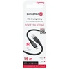 Swissten minkštas silikoninis duomenų kabelis USB / Lightning 1,5 m / 60 W