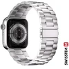 Swissten Išmaniojo laikrodžio Apple 1/2/3/4/5/6/SE dirželis, Sidabrinės spalvos, 38/40mm