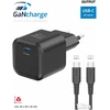 SWISSTEN Síťový adaptér GaN USB-C + datový kabelis USB-C - USB-C 1.2m juoda