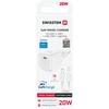 „Swissten“ kelioninis įkroviklis GaN USB-C 20 W PD + duomenų kabelis USB-C – „Lightning“ 1,2 m