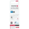 Swissten kelioninis įkroviklis GaN USB-C / PD USB-A / 18W QC / 45W