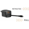 Įkroviklis Swissten SlideCHARGE GaN Adapteris sieciowy 1 USB-A 1 USB-C 30W