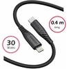 „Swissten“ minkštas silikoninis USB-C - „Lightning“ 30 W duomenų ir įkrovimo laidas, 0,4 m