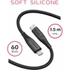 Kabelis USB Swissten USB-C - USB-C 1.5 m Juodas (71534010)